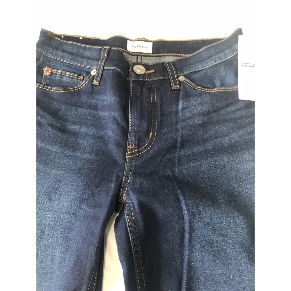 Women's Hudson Natalie Mid rise Ankle Super Skinny Blue Jeans size 24 New